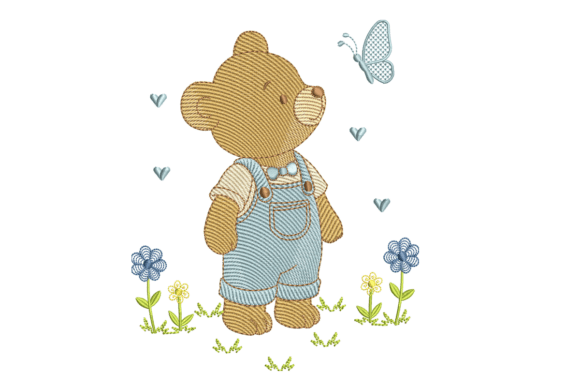Bear with Butterfly Embroidery Design Review