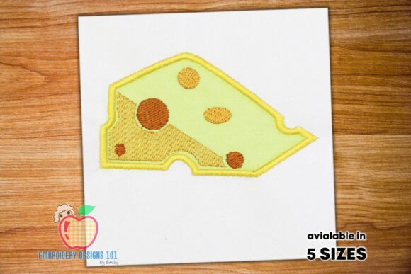 Cartoon Cheese Wedge Applique Embroidery