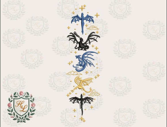 Celestial Dragon Embroidery Files for Seasonal Creations