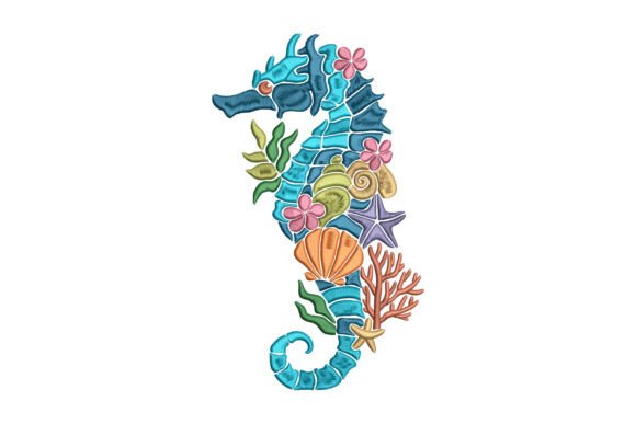 Floral Seahorse Embroidery: A Bold Holiday Statement