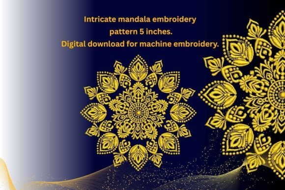 Golden Mandala Embroidery Design Review for Small Business Merch