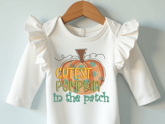 Pumpkin in the Patch Embroidery Design