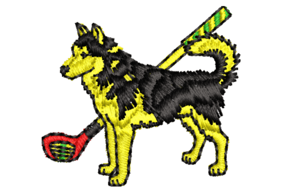 Siberian Husky Hockey Player Embroidery: A Bold Design for the Right Projects