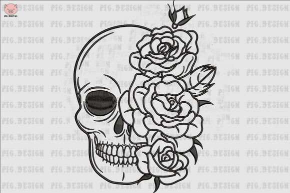 Skull and Flower Halloween Embroidery Review