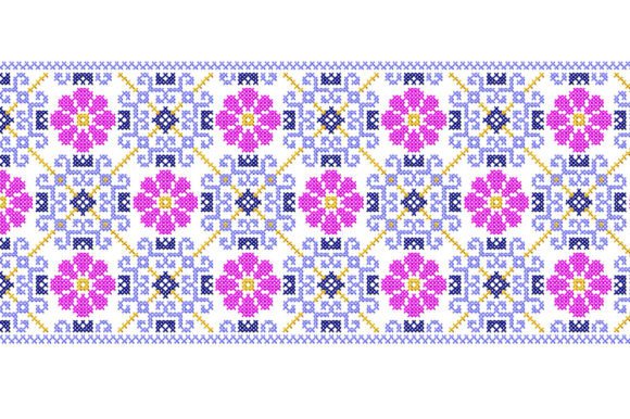 Ukrainian Folk Cross Stitch Embroidery